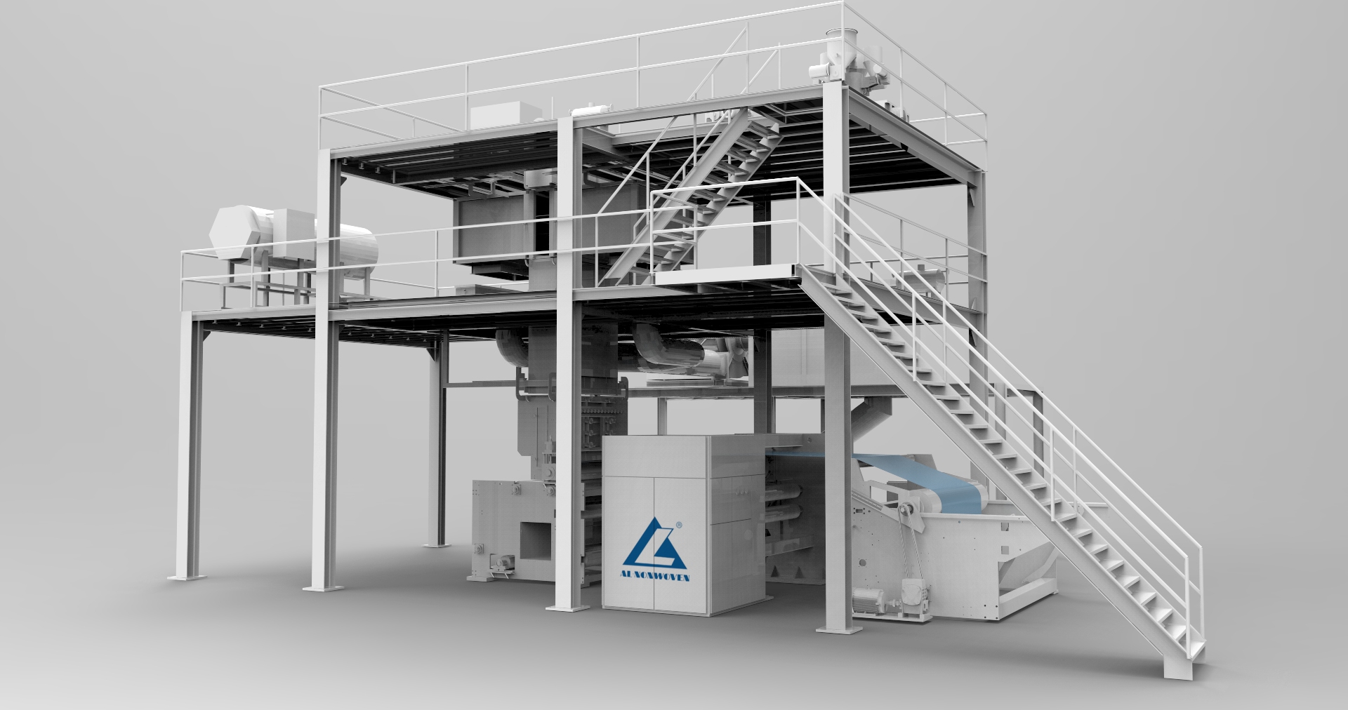 ALFN--2400mm Pp Spunbond Máquina de fazer tecido não tecido 